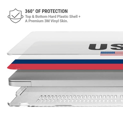 USA American Flag MacBook Air 15in (2023-2025) Case plus Skin